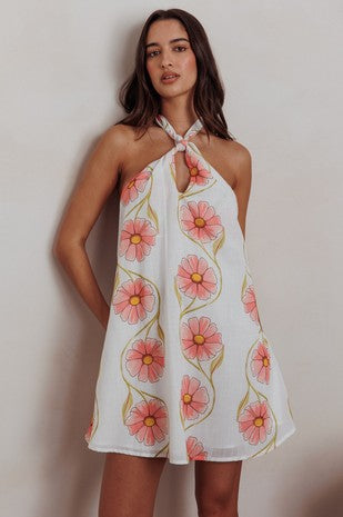 Halter floral dress