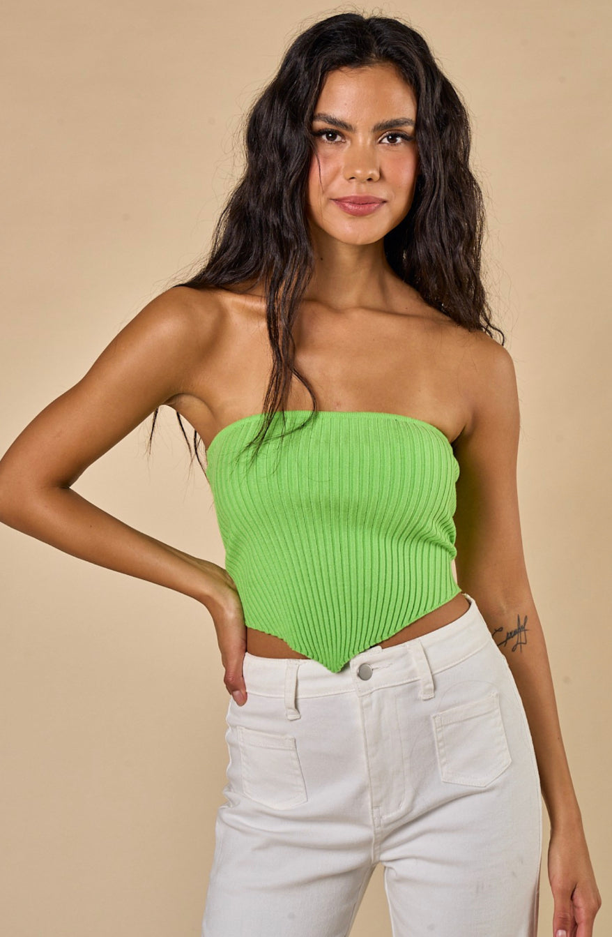 Cross back bandeau top