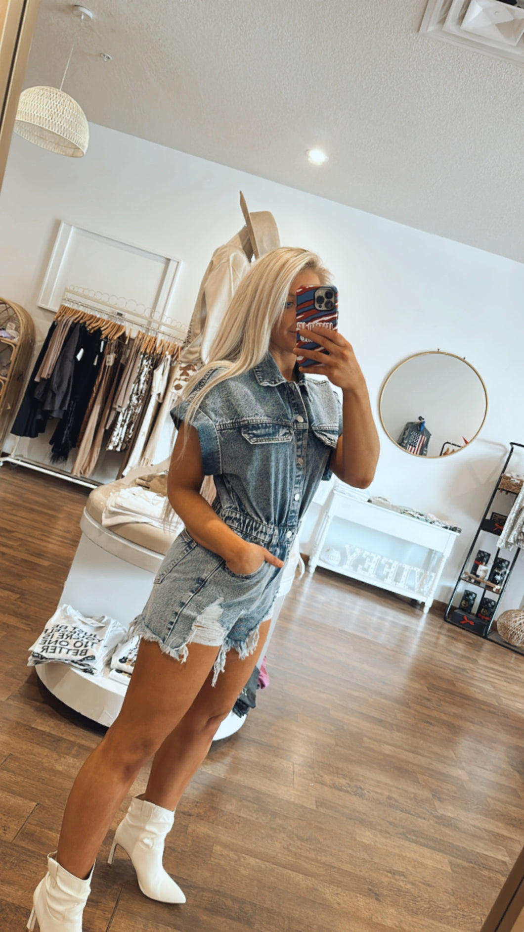 Denim romper
