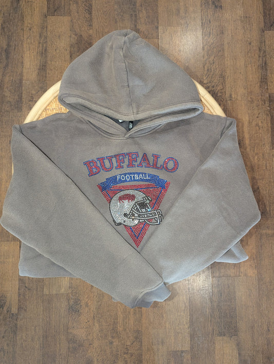 Grey boyfriend bling hoodie