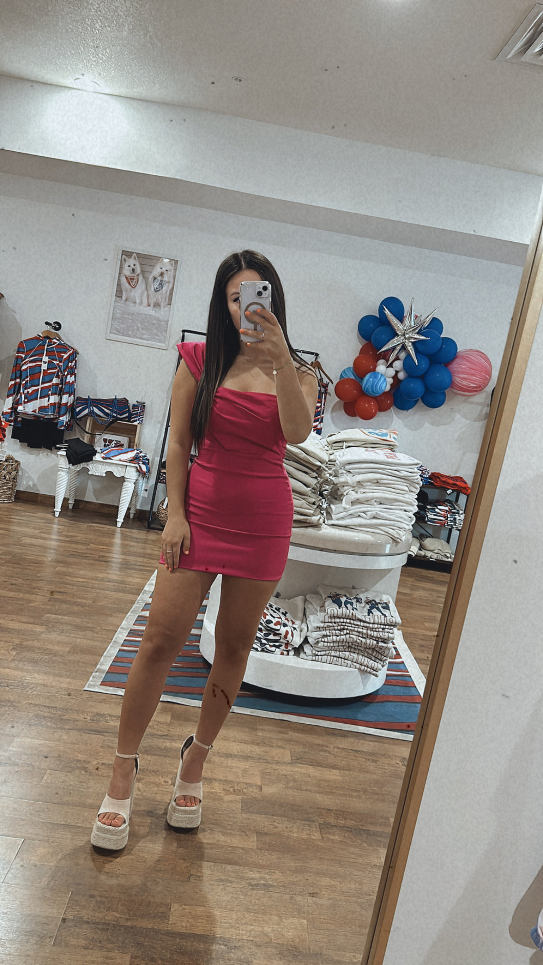 One shoulder twisted dress