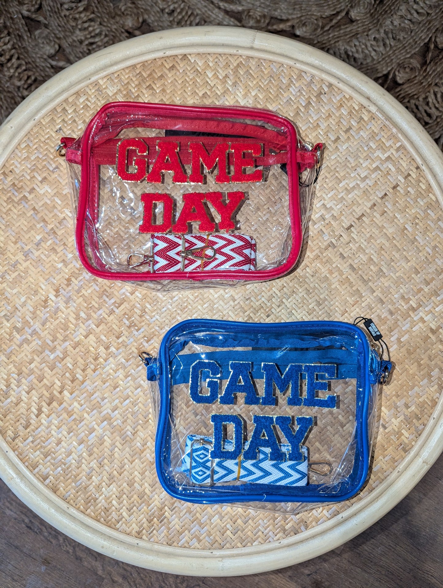 Game Day chenille stadium bags