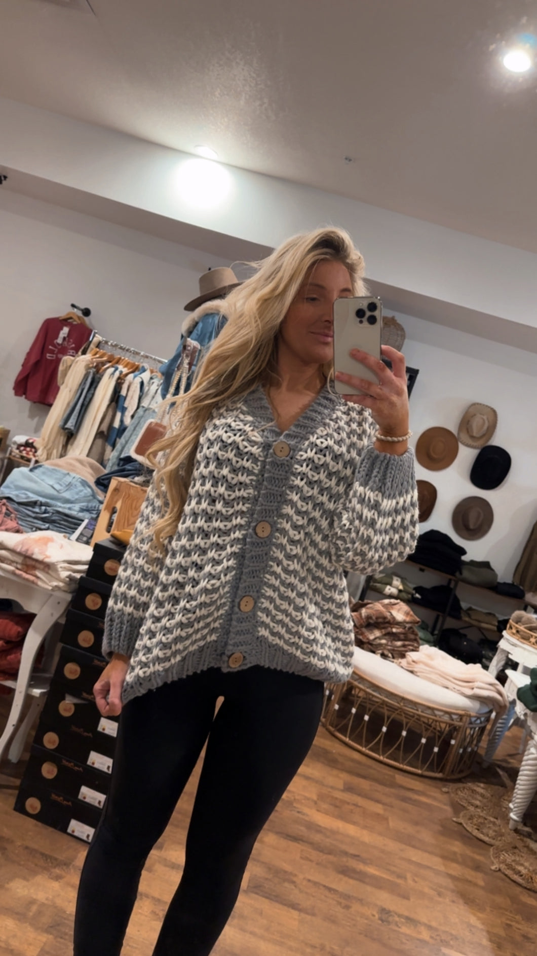 Stripe chunky cardigan