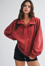Load image into Gallery viewer, Snap neck pullover sweater
