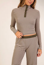 Load image into Gallery viewer, Striped mockneck lounge set
