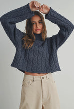 Load image into Gallery viewer, Cropped turtleneck sweater
