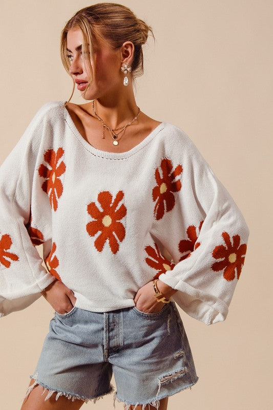 Floral sweater