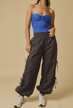 Load image into Gallery viewer, Charcoal side tie jogger pant
