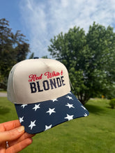 Load image into Gallery viewer, USA blonde &amp; brunette trucker hats

