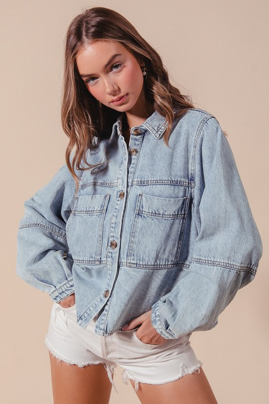 Vintage acid wash button down