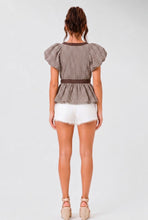 Load image into Gallery viewer, Gingham bubble blouse
