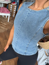 Load image into Gallery viewer, Backless denim top
