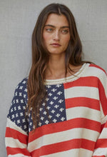 Load image into Gallery viewer, American flag striped top
