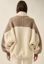 Load image into Gallery viewer, Colorblock fleece zip up
