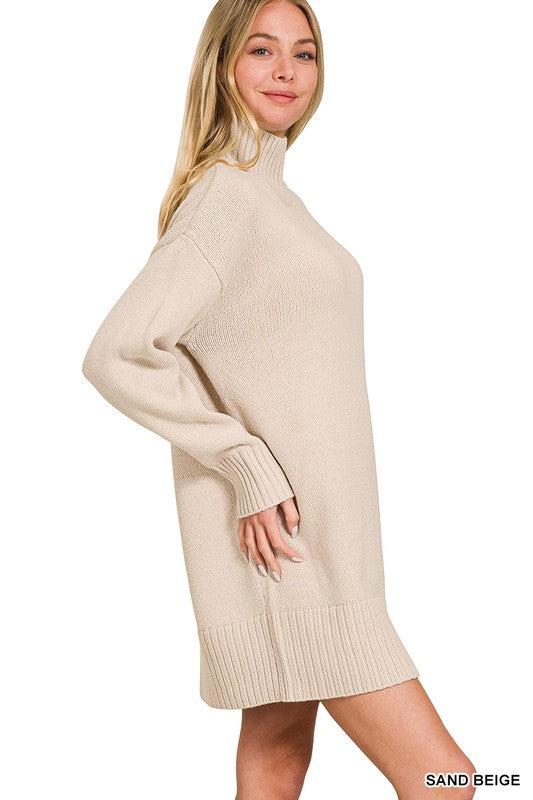 Ribbed sweater dress