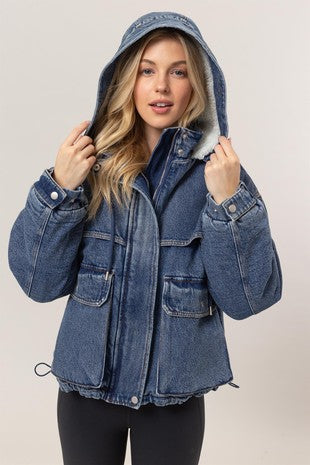 Denim Sherpa jacket