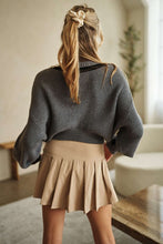 Load image into Gallery viewer, Grey cross front top sweater

