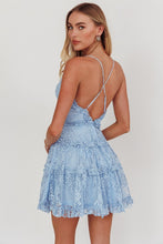 Load image into Gallery viewer, Laced floral mini dress
