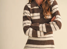 Load image into Gallery viewer, Striped collared dress
