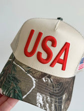 Load image into Gallery viewer, USA camo trucker
