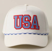 Load image into Gallery viewer, USA patch trucker hat
