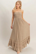 Load image into Gallery viewer, Smocked halter maxi dress

