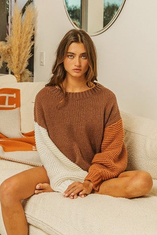 Colorblock sweater pullover