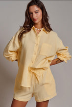 Load image into Gallery viewer, Crinkle gauze butter yellow set
