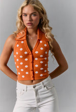 Load image into Gallery viewer, Polka dot knit sweater top
