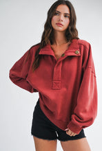 Load image into Gallery viewer, Snap neck pullover sweater
