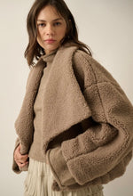 Load image into Gallery viewer, Sherpa open front jacket

