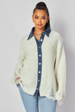 Load image into Gallery viewer, Denim sweater
