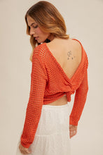 Load image into Gallery viewer, Crochet twist back top
