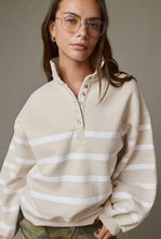 Load image into Gallery viewer, Striped button pull over
