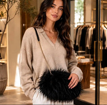 Load image into Gallery viewer, Fluffy fur chain crossbody
