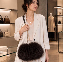 Load image into Gallery viewer, Fluffy fur chain crossbody
