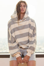 Load image into Gallery viewer, Striped cropped hoodie
