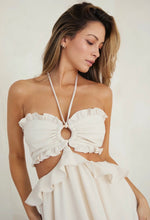 Load image into Gallery viewer, Cut out ruffled halter maxi dress
