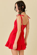 Load image into Gallery viewer, Denim ruffle mini dress
