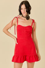 Load image into Gallery viewer, Denim ruffle mini dress
