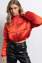 Load image into Gallery viewer, Rhinestone satin bomber
