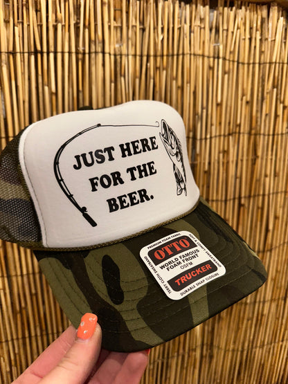 Beer & fishin’ 🎣 trucker hat