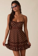 Load image into Gallery viewer, Polka dot sweetheart mini dress
