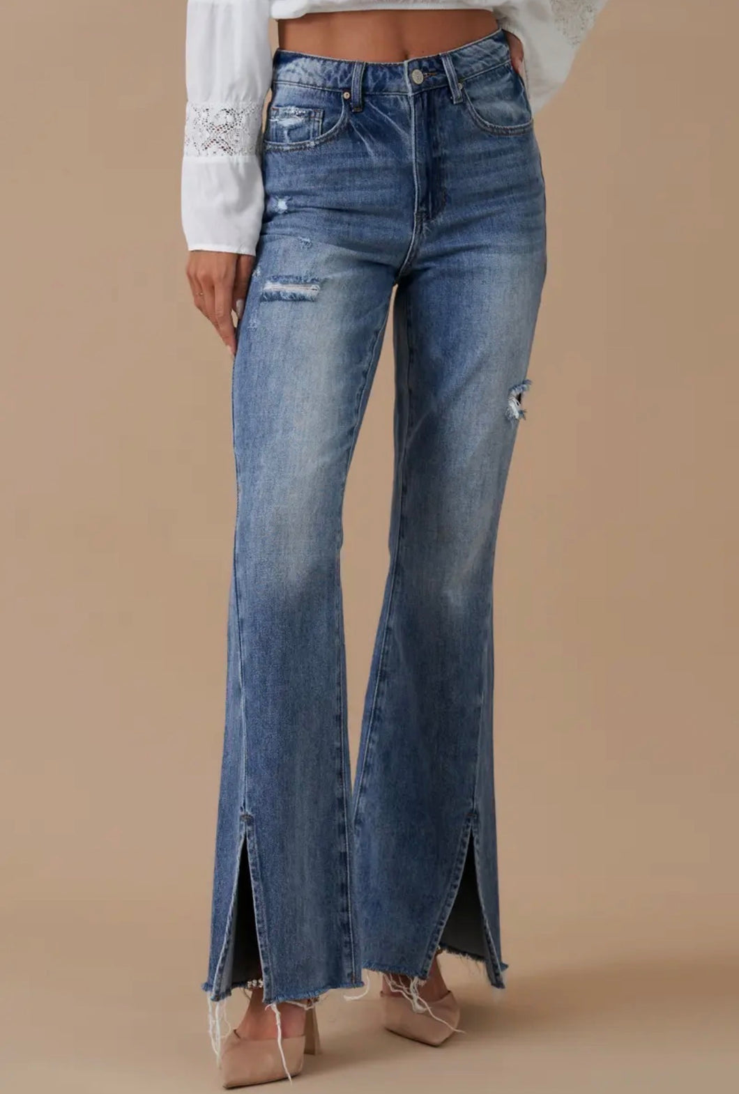 High rise front it flare denim – Leveled Up Buffalo