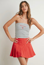 Load image into Gallery viewer, Cherry striped tube top
