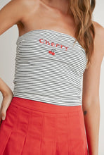 Load image into Gallery viewer, Cherry striped tube top
