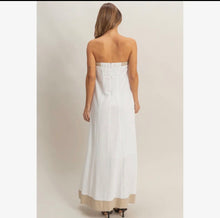 Load image into Gallery viewer, Strapless button front maxi dress
