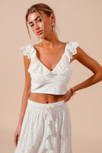 Load image into Gallery viewer, Eyelet high-low skirt set
