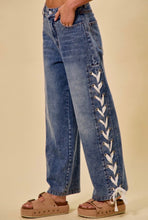 Load image into Gallery viewer, Side lace up denim
