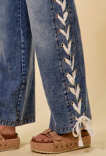 Load image into Gallery viewer, Side lace up denim
